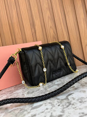 Miu Miu Wander Matelassé Nappa Leather Shoulder Bag