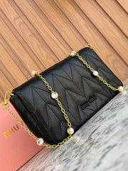 Miu Miu Wander Matelassé Nappa Leather Shoulder Bag