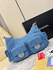 Chanel Multi-Pocket Quilted Hobo Bag
