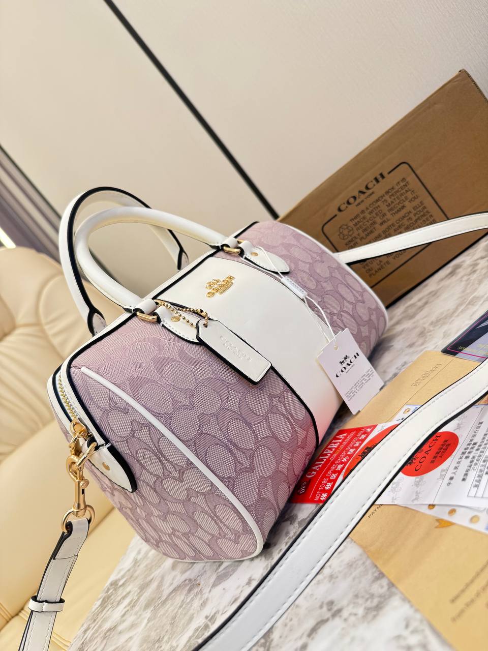 Coach Rowan Satchel in Signature Canvas