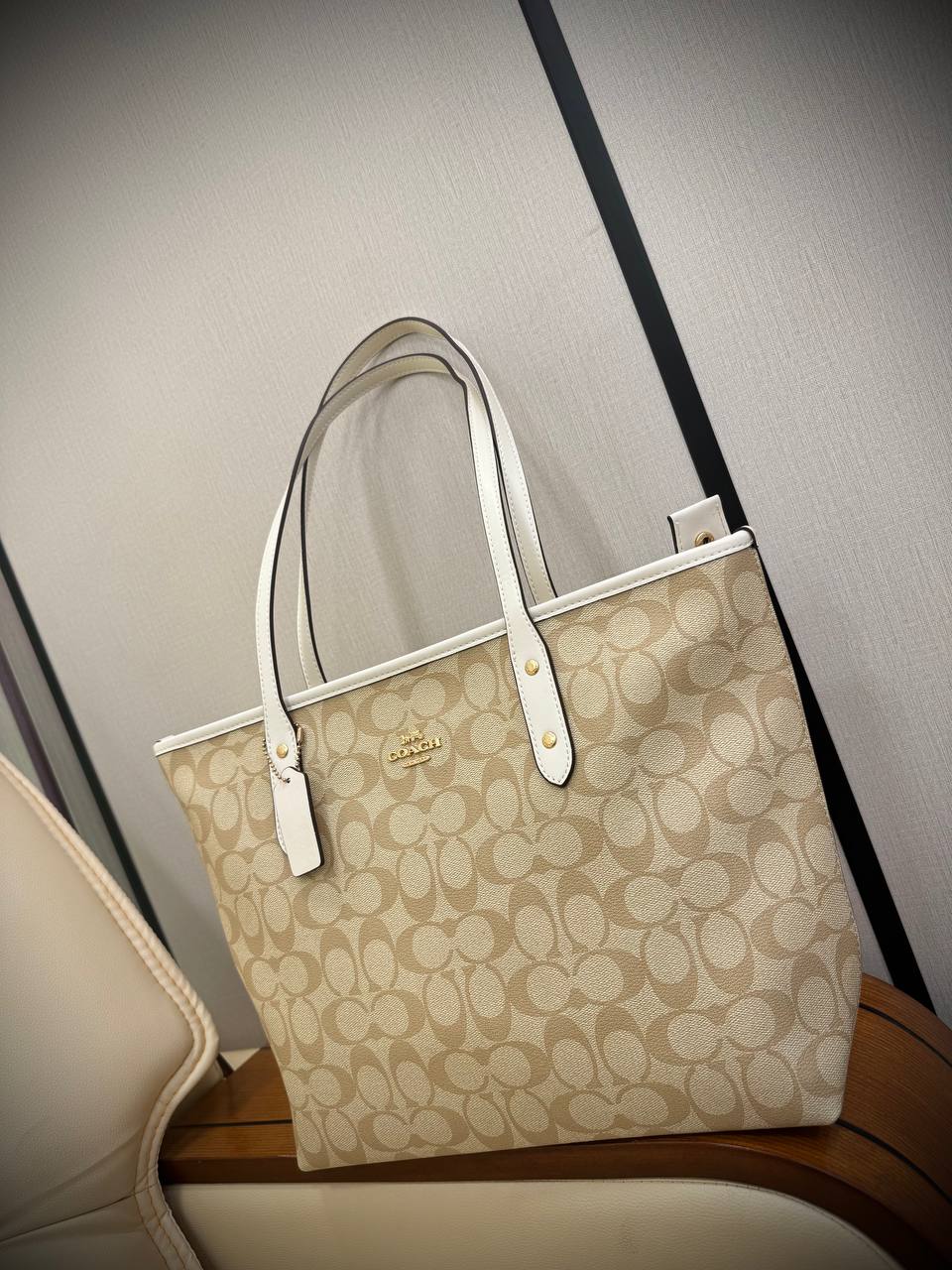 Coach City Zip Tote in Signature Canvas
