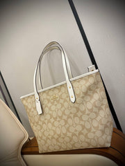 Coach City Zip Tote in Signature Canvas