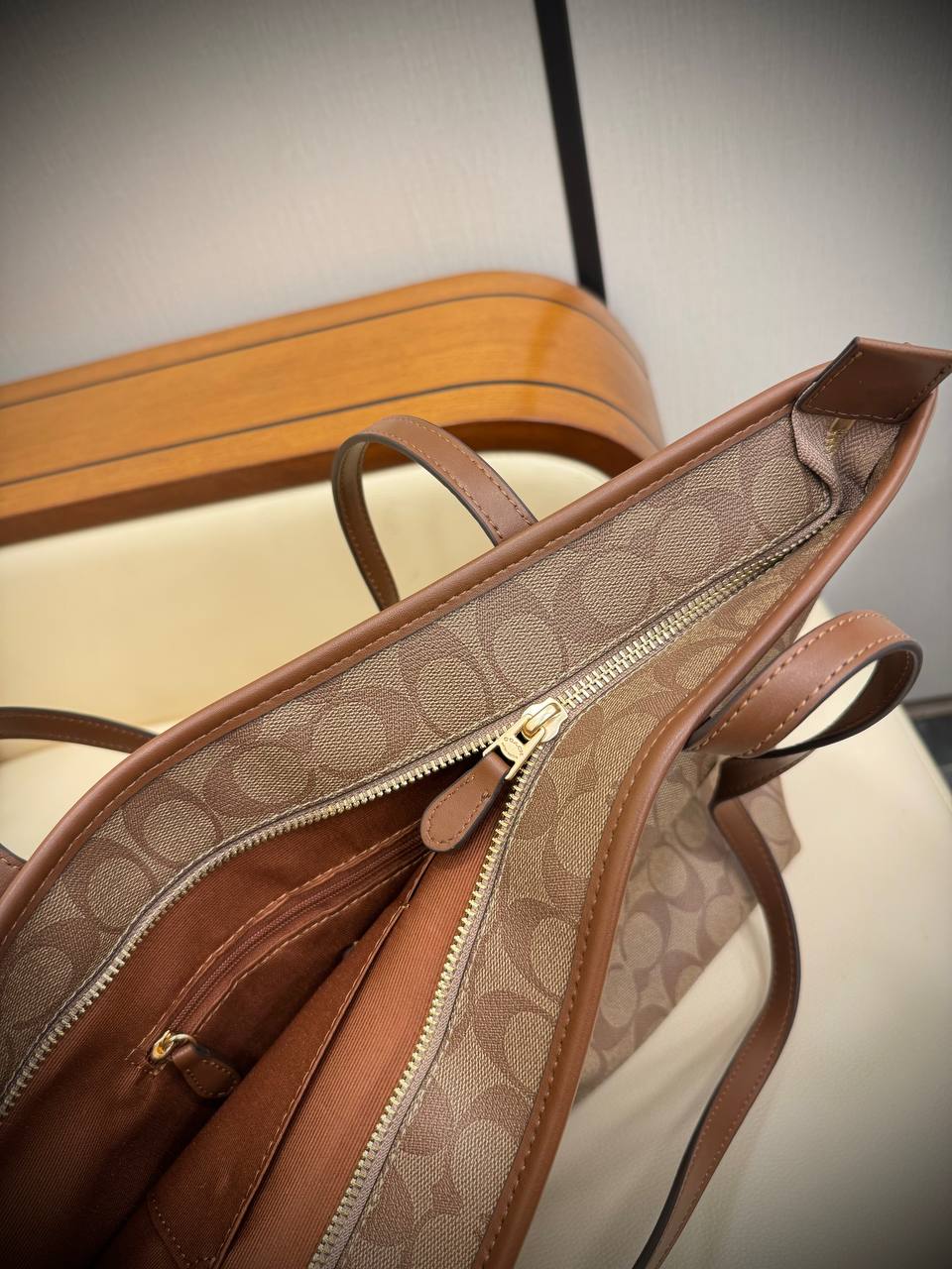 Coach City Zip Tote in Signature Canvas