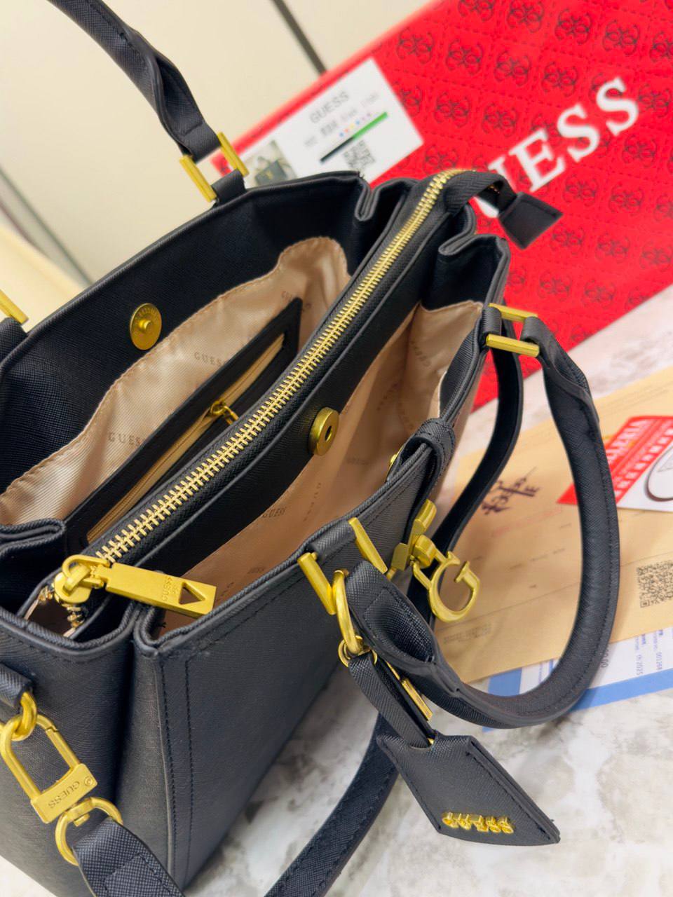 Guess G-Luxe Saffiano Leather Status Bag