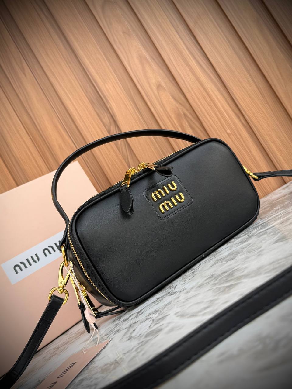 Miu Miu Nappa Leather Bag with Top Handle