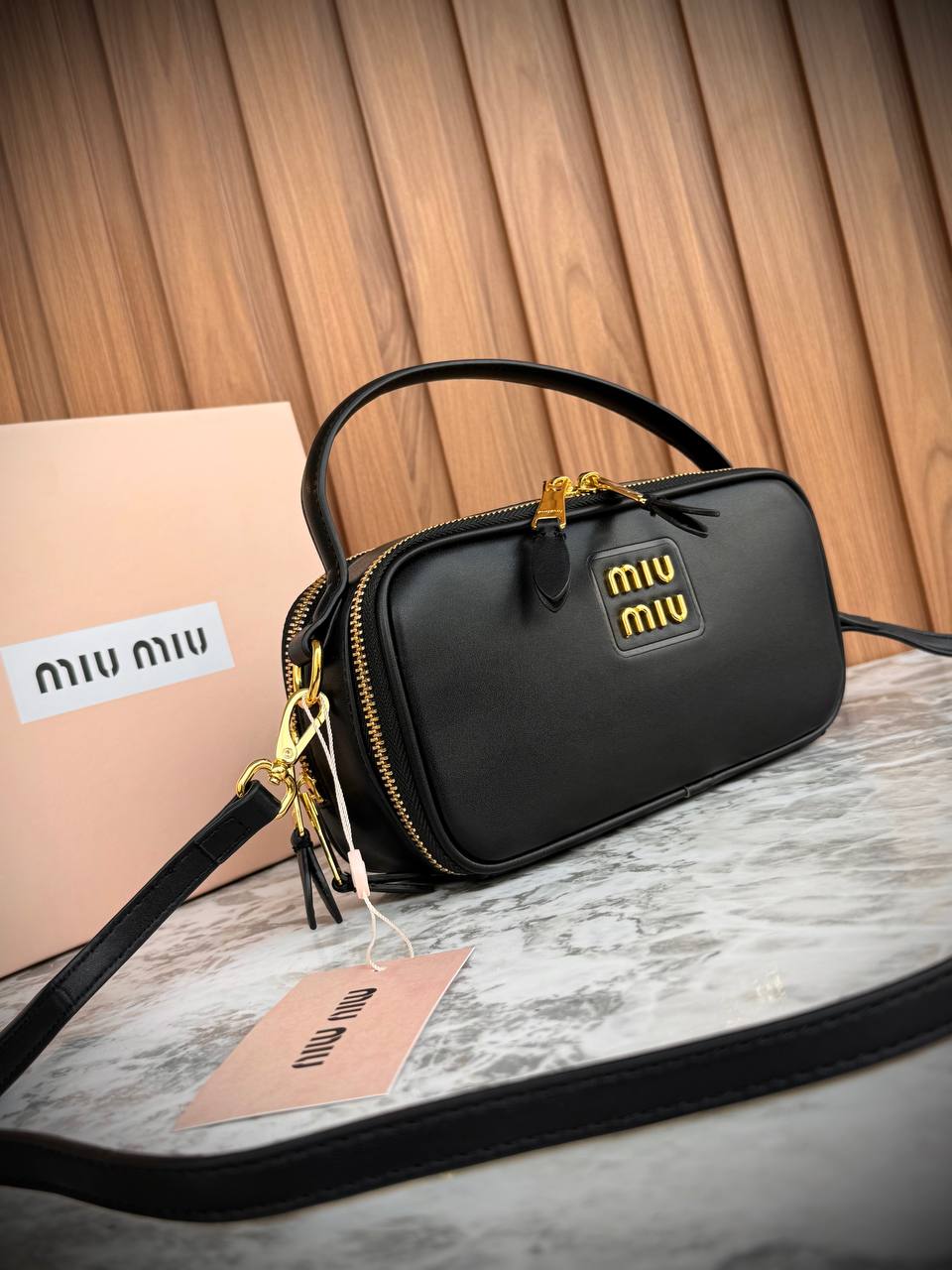Miu Miu Nappa Leather Bag with Top Handle