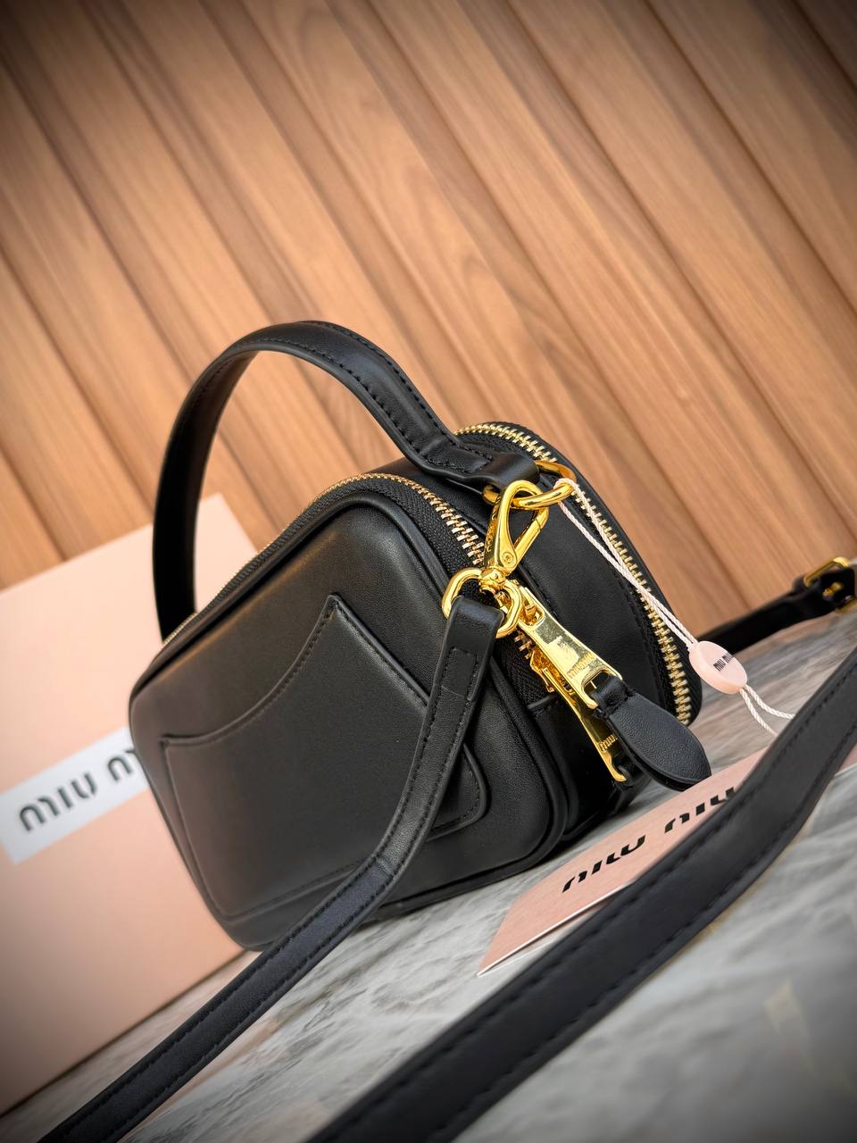 Miu Miu Nappa Leather Bag with Top Handle