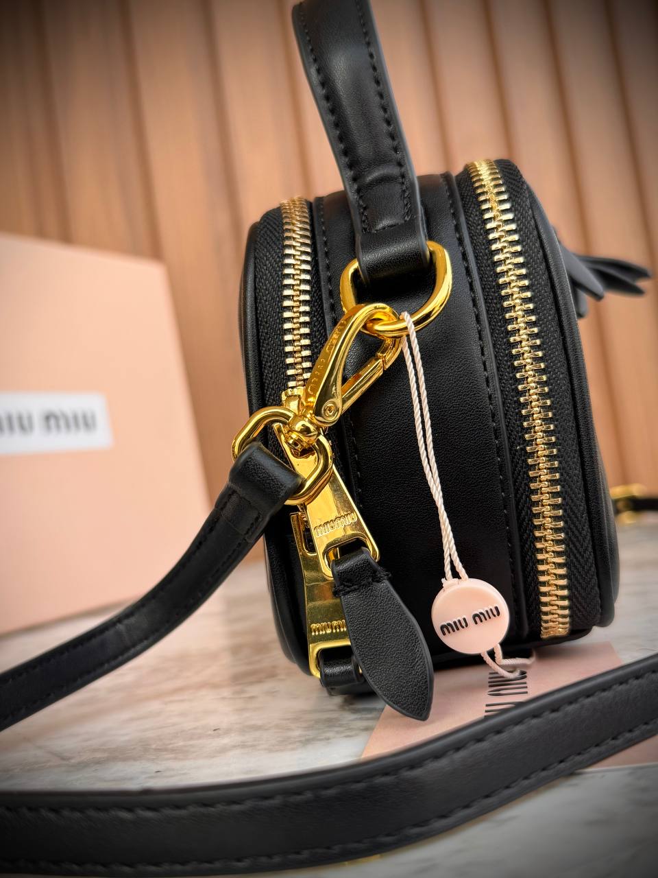 Miu Miu Nappa Leather Bag with Top Handle