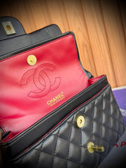 Chanel Classic Double Flap Bag in Quilted Lambskin Leather