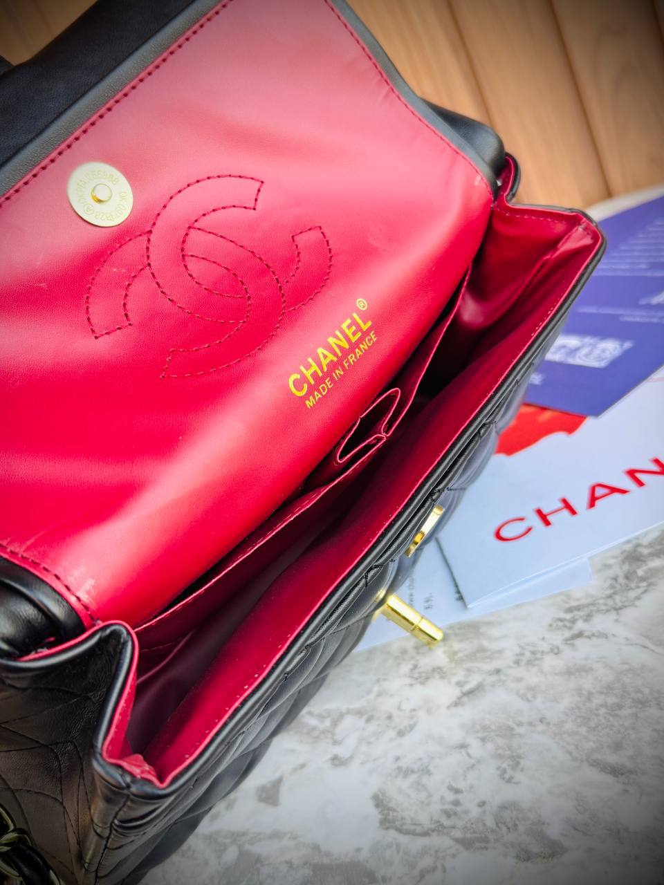 Chanel Classic Double Flap Bag in Quilted Lambskin Leather