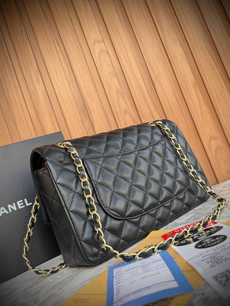 Chanel Classic Double Flap Bag in Quilted Lambskin Leather