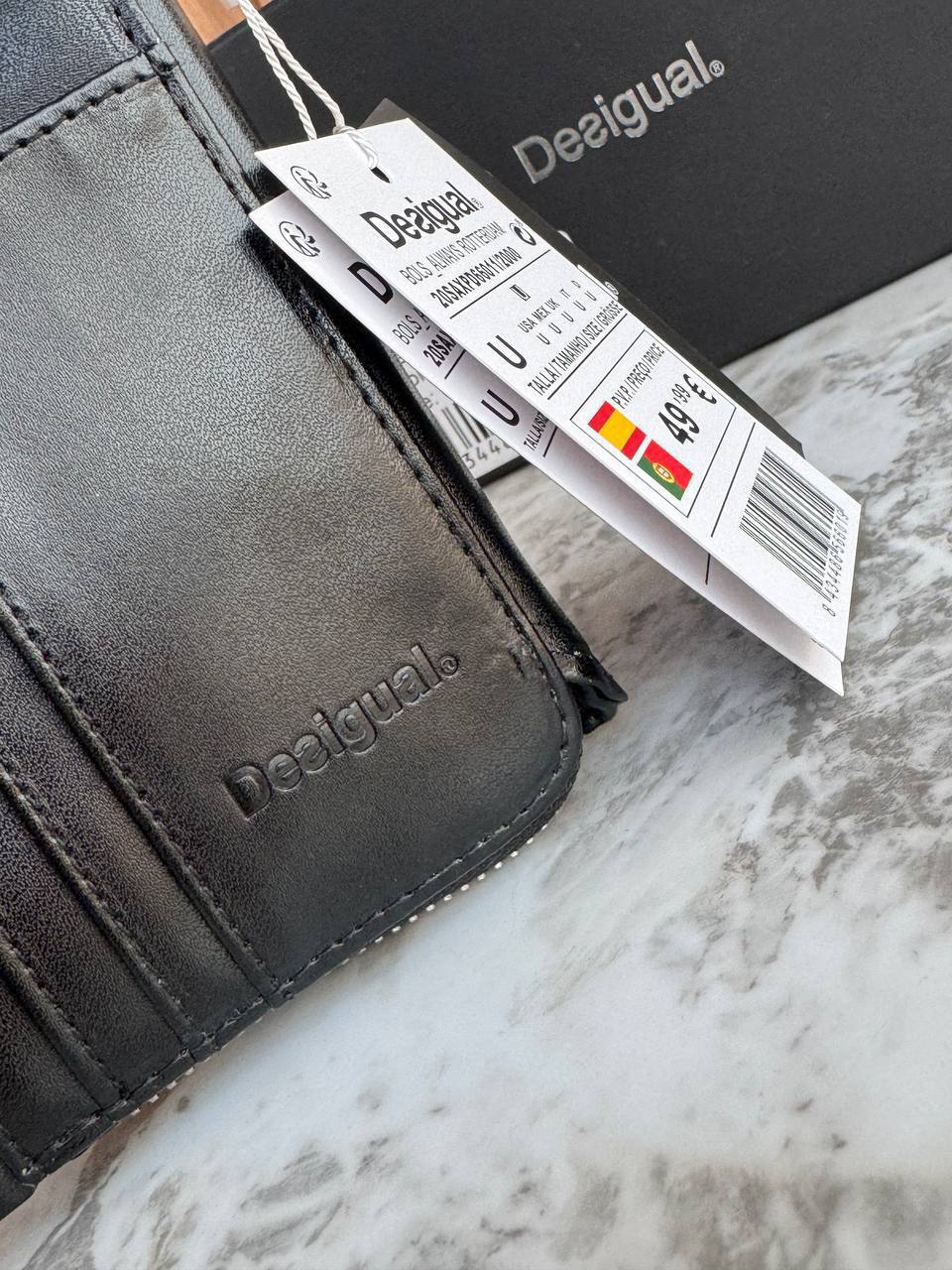 Desigual Zip-Around Wallet in Embroidered Leather