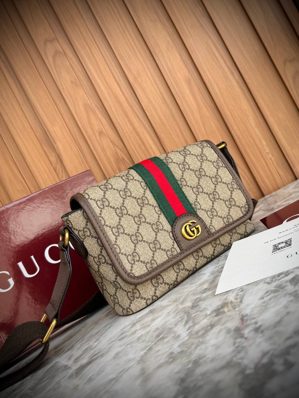 Gucci Ophidia Mini Bag in GG Supreme Canvas