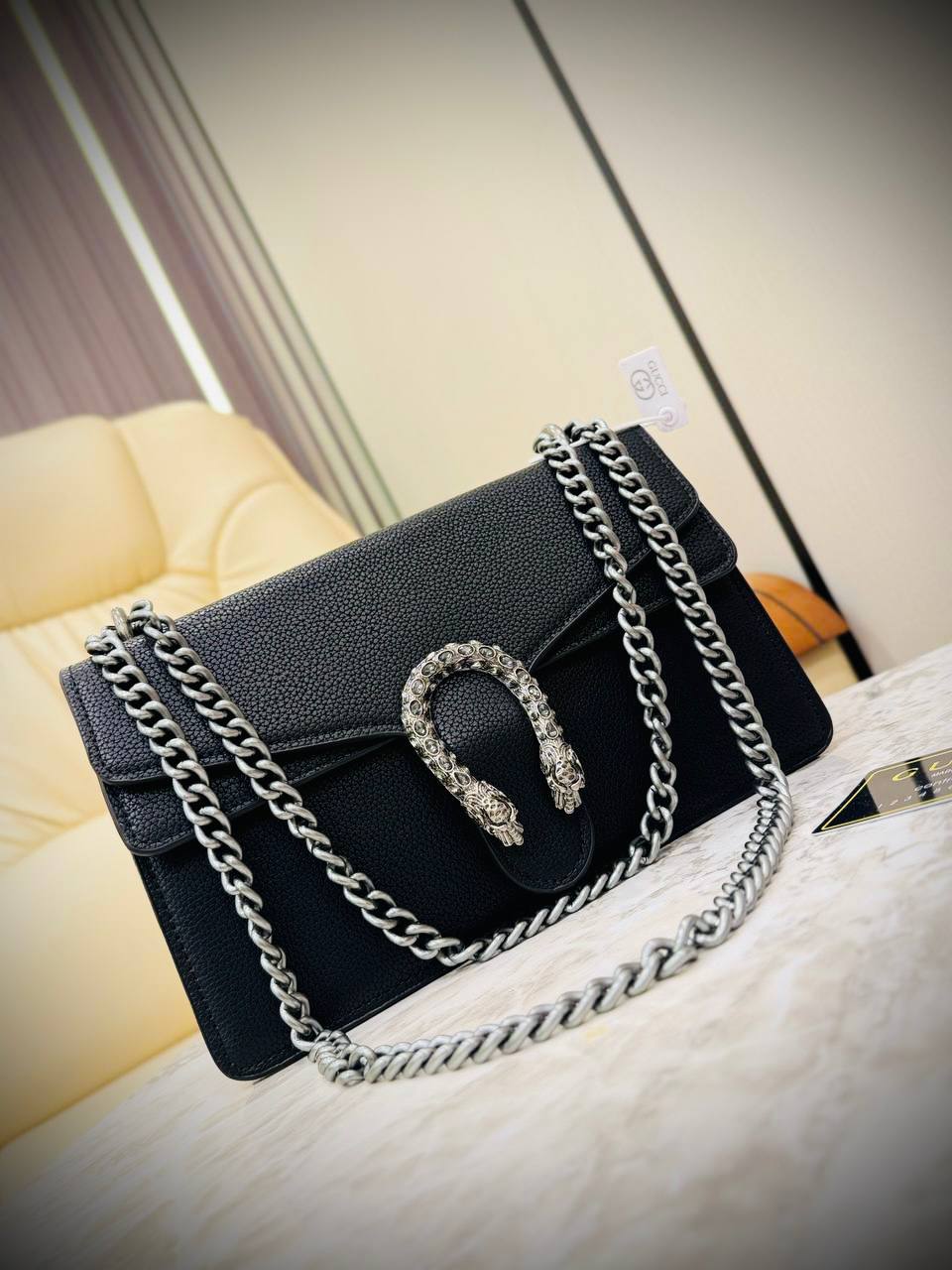 Gucci Dionysus Shoulder Bag in Pebbled Leather