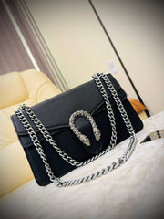 Gucci Dionysus Shoulder Bag in Pebbled Leather