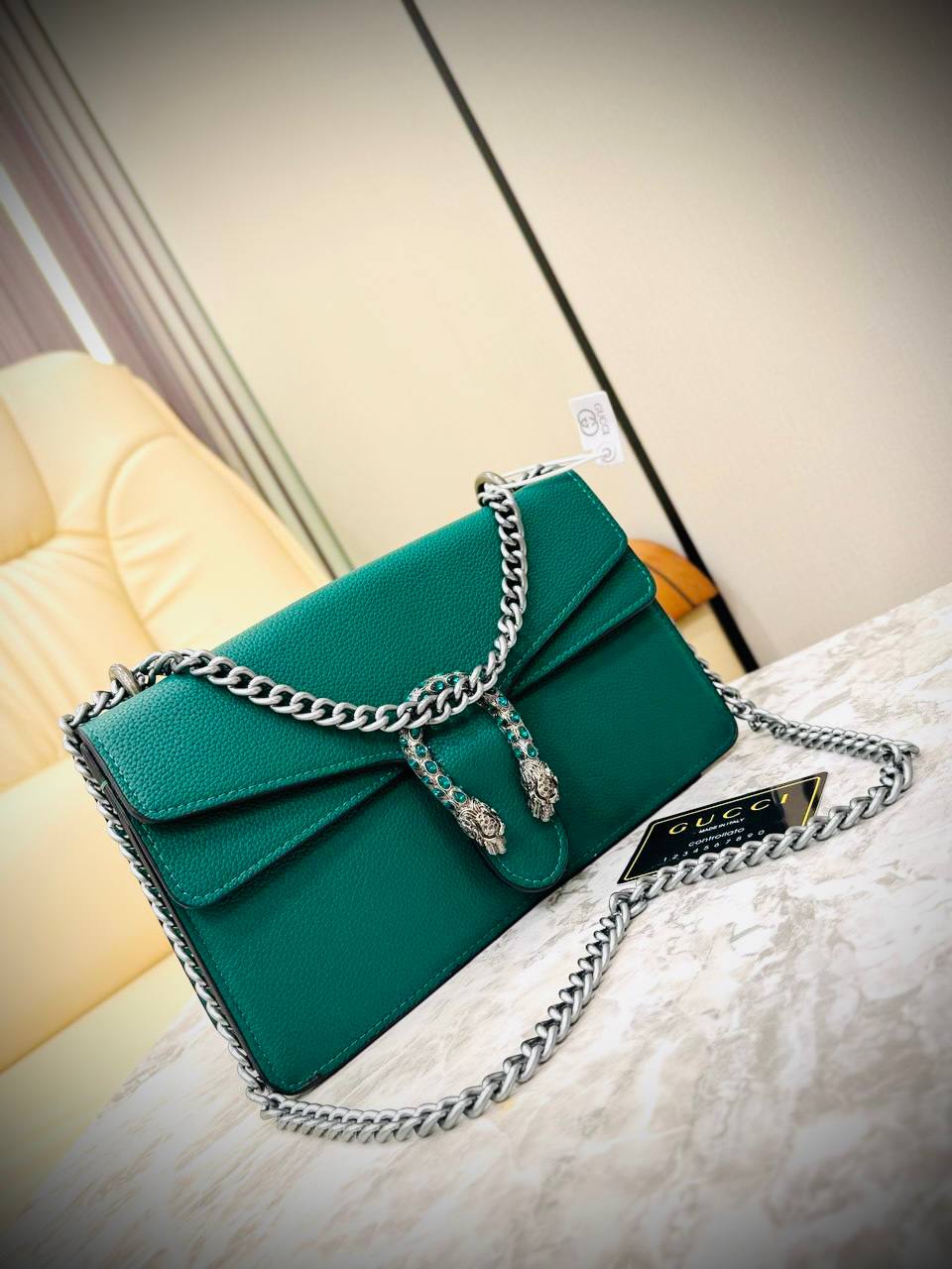 Gucci Dionysus Shoulder Bag in Pebbled Leather