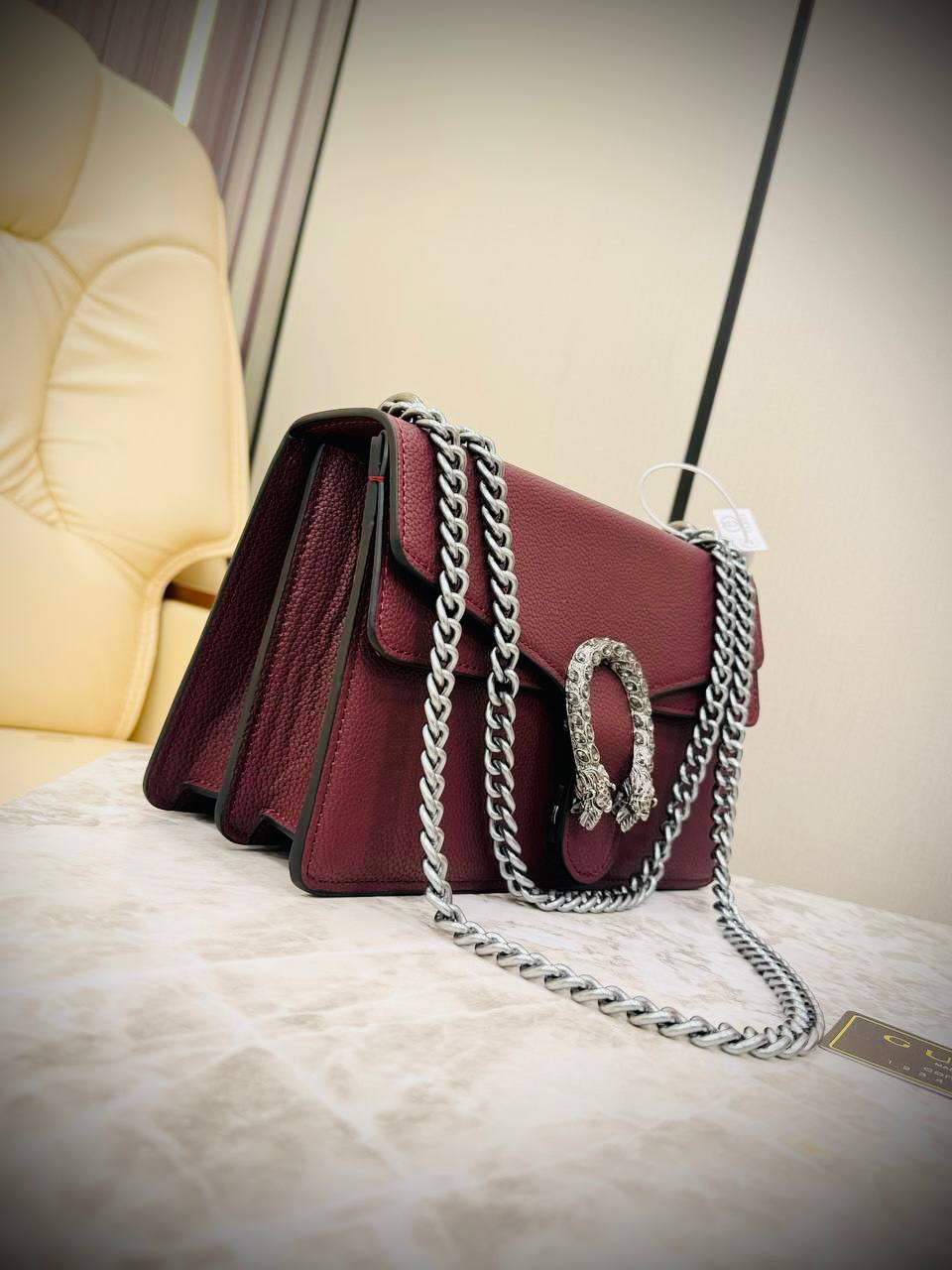 Gucci Dionysus Shoulder Bag in Pebbled Leather