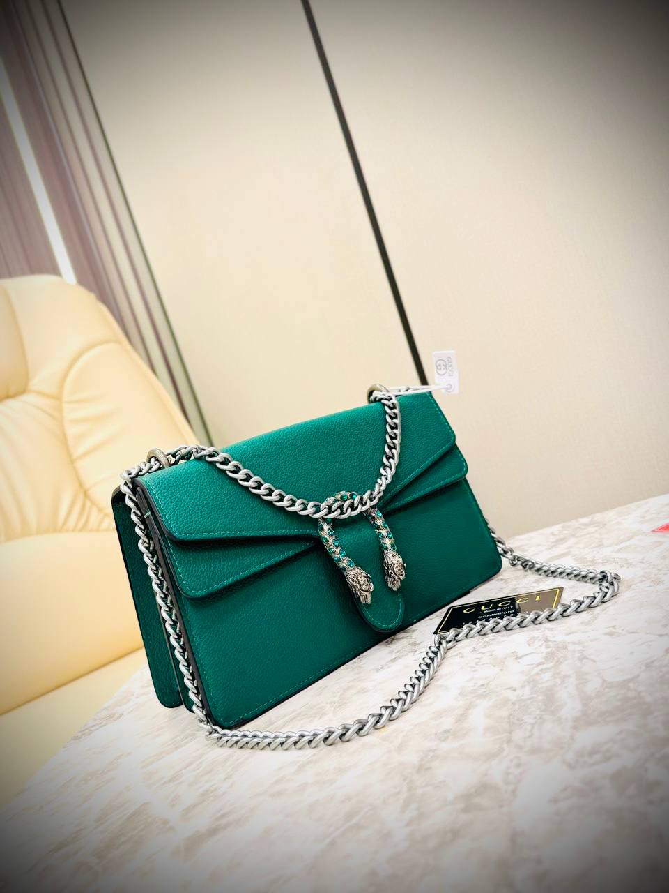 Gucci Dionysus Shoulder Bag in Pebbled Leather