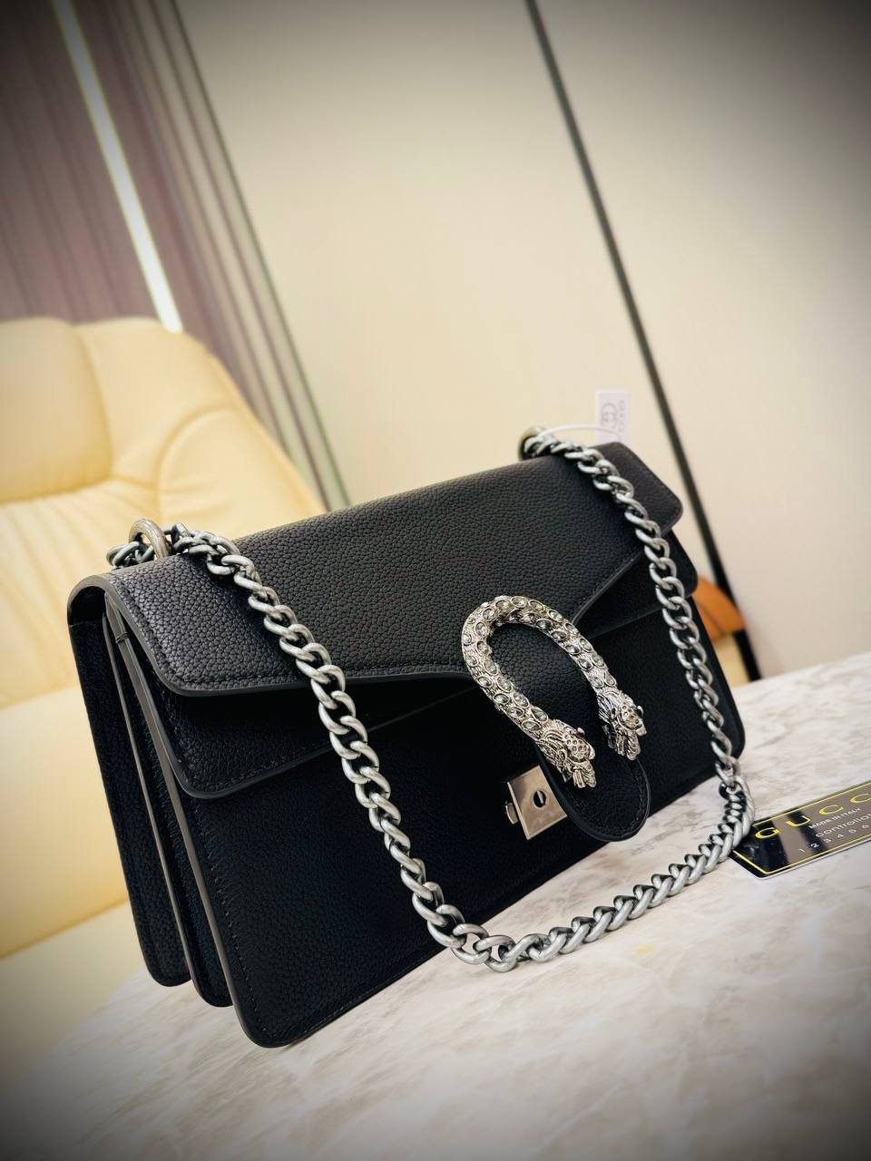 Gucci Dionysus Shoulder Bag in Pebbled Leather