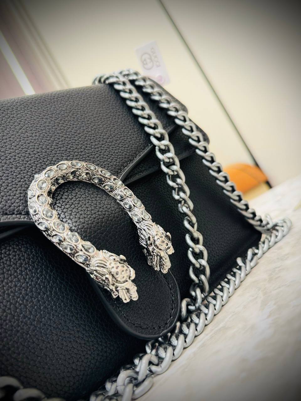 Gucci Dionysus Shoulder Bag in Pebbled Leather
