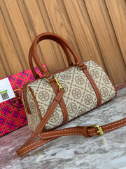 Tory Burch T-Monogram Jacquard Mini Barrel Bag