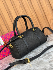Tory Burch T-Monogram Jacquard Mini Barrel Bag