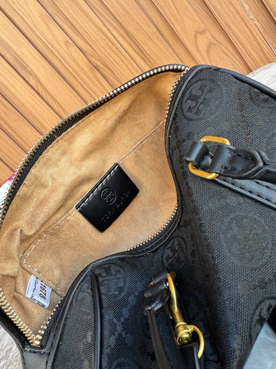 Tory Burch T-Monogram Jacquard Mini Barrel Bag