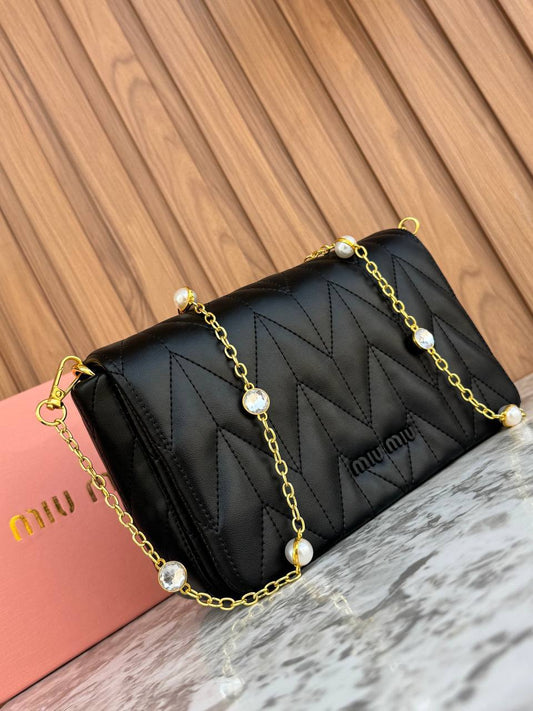 Miu Miu Wander Matelassé Nappa Leather Shoulder Bag