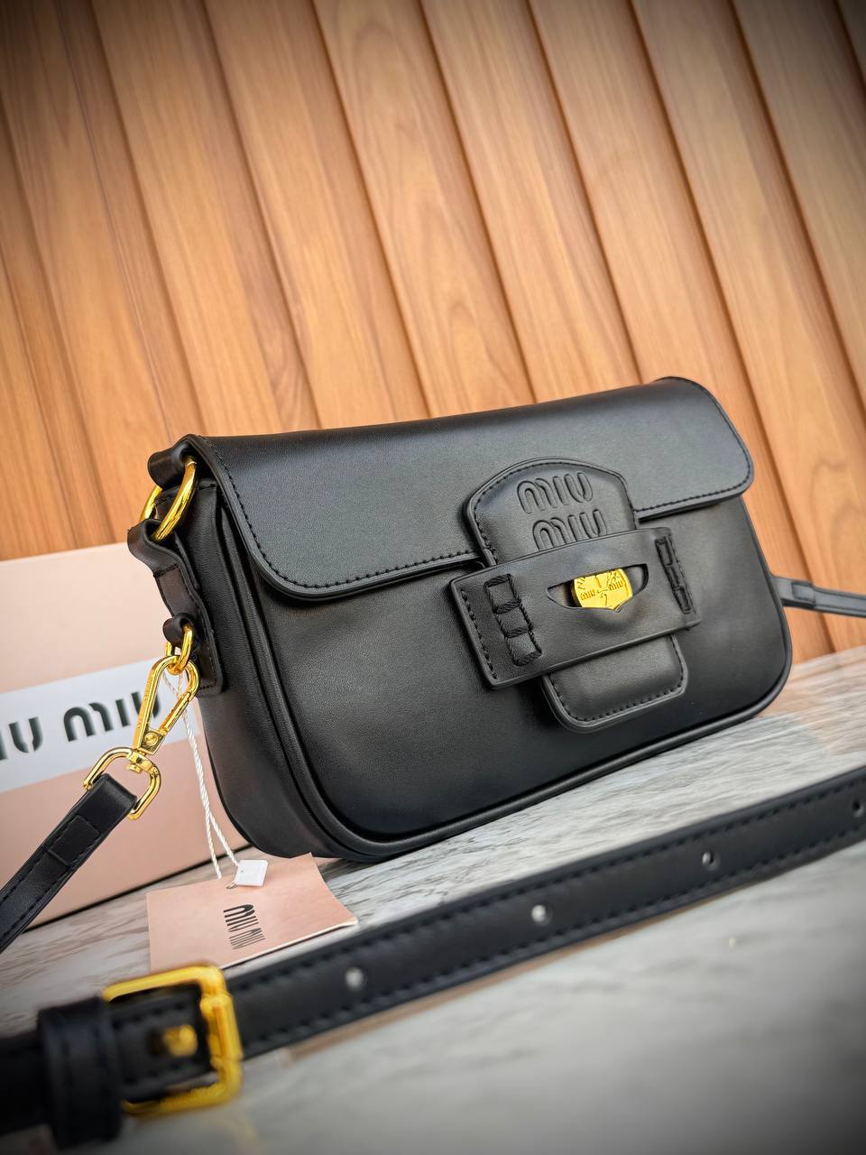 Miu Miu Aventure Nappa Leather Bag