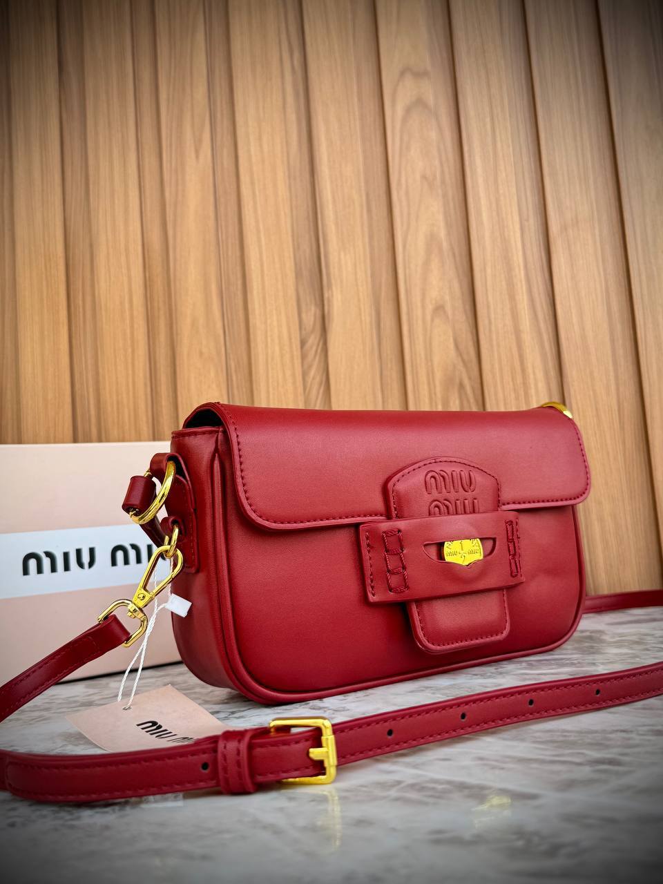 Miu Miu Aventure Nappa Leather Bag