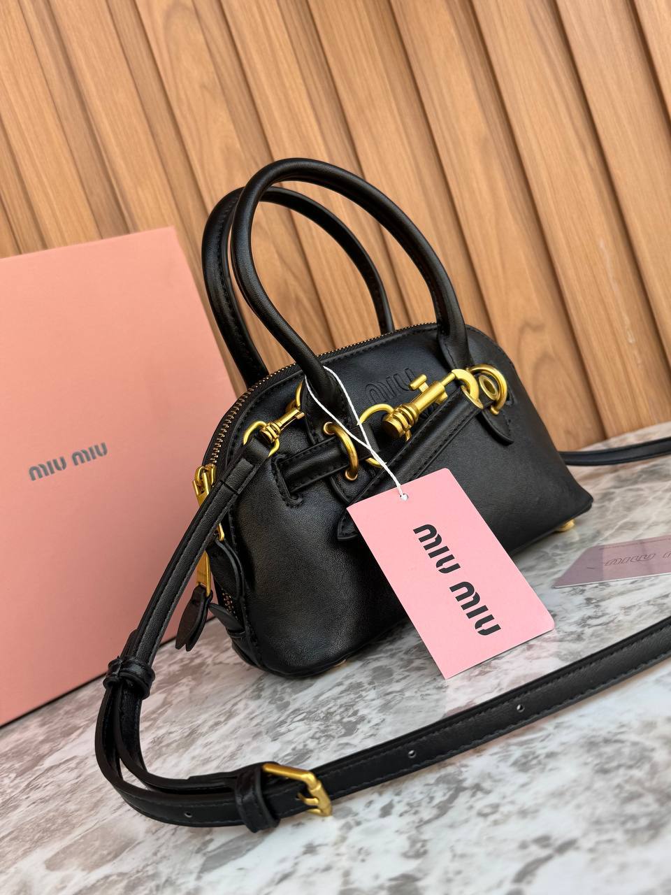 Miu Miu Aventure Nappa Leather Bag