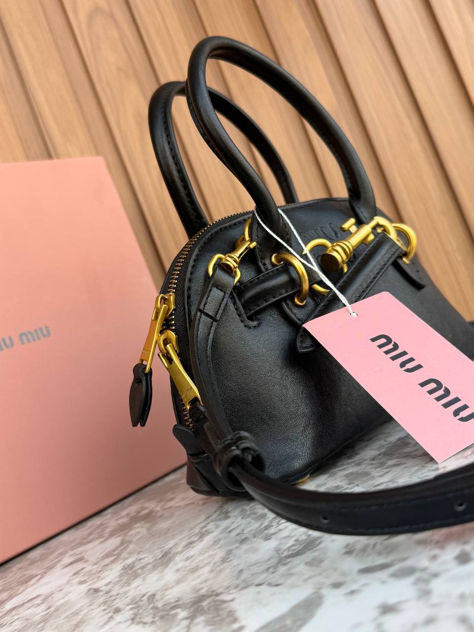 Miu Miu Aventure Nappa Leather Bag