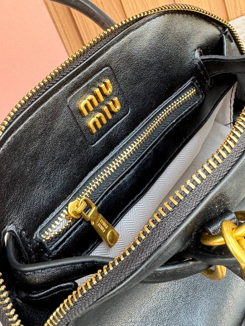 Miu Miu Aventure Nappa Leather Bag