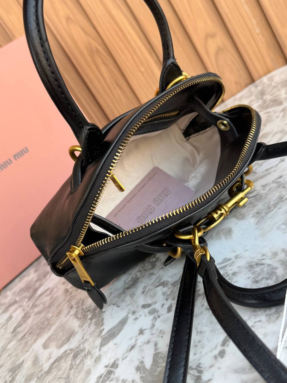 Miu Miu Aventure Nappa Leather Bag