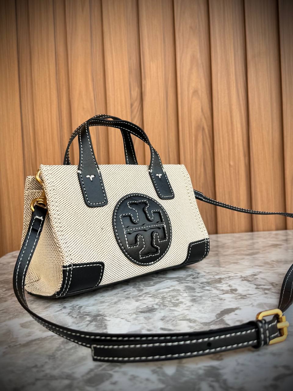 Tory Burch Ella Mini Tote Bag in Smooth Leather
