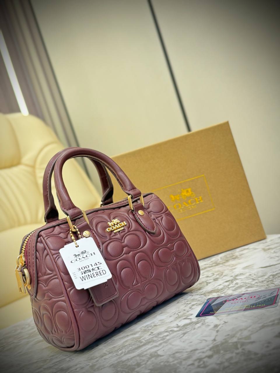 Coach Mini Rowan Crossbody bag in signature leather