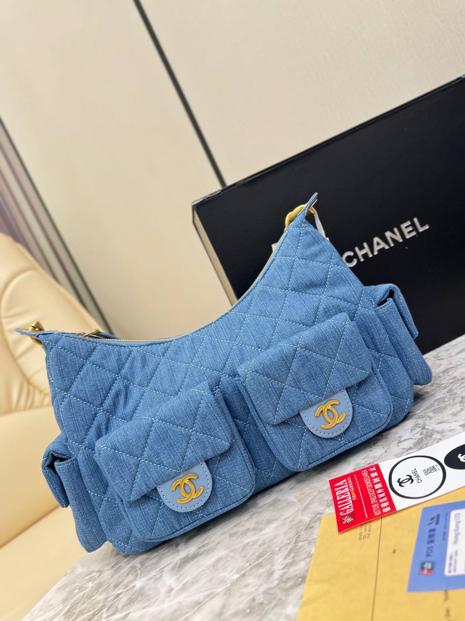 Chanel Multi-Pocket Quilted Hobo Bag