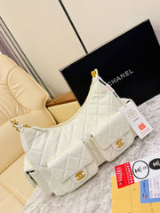 Chanel Multi-Pocket Quilted Hobo Bag