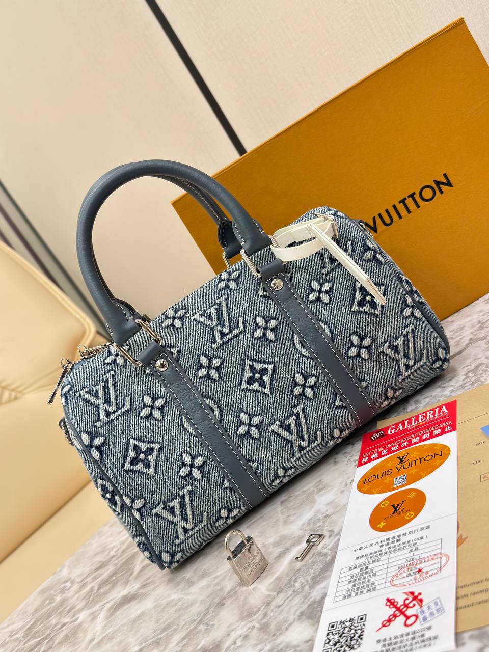 Louis Vuitton Speedy Bandoulière 25 in Jacquard Denim