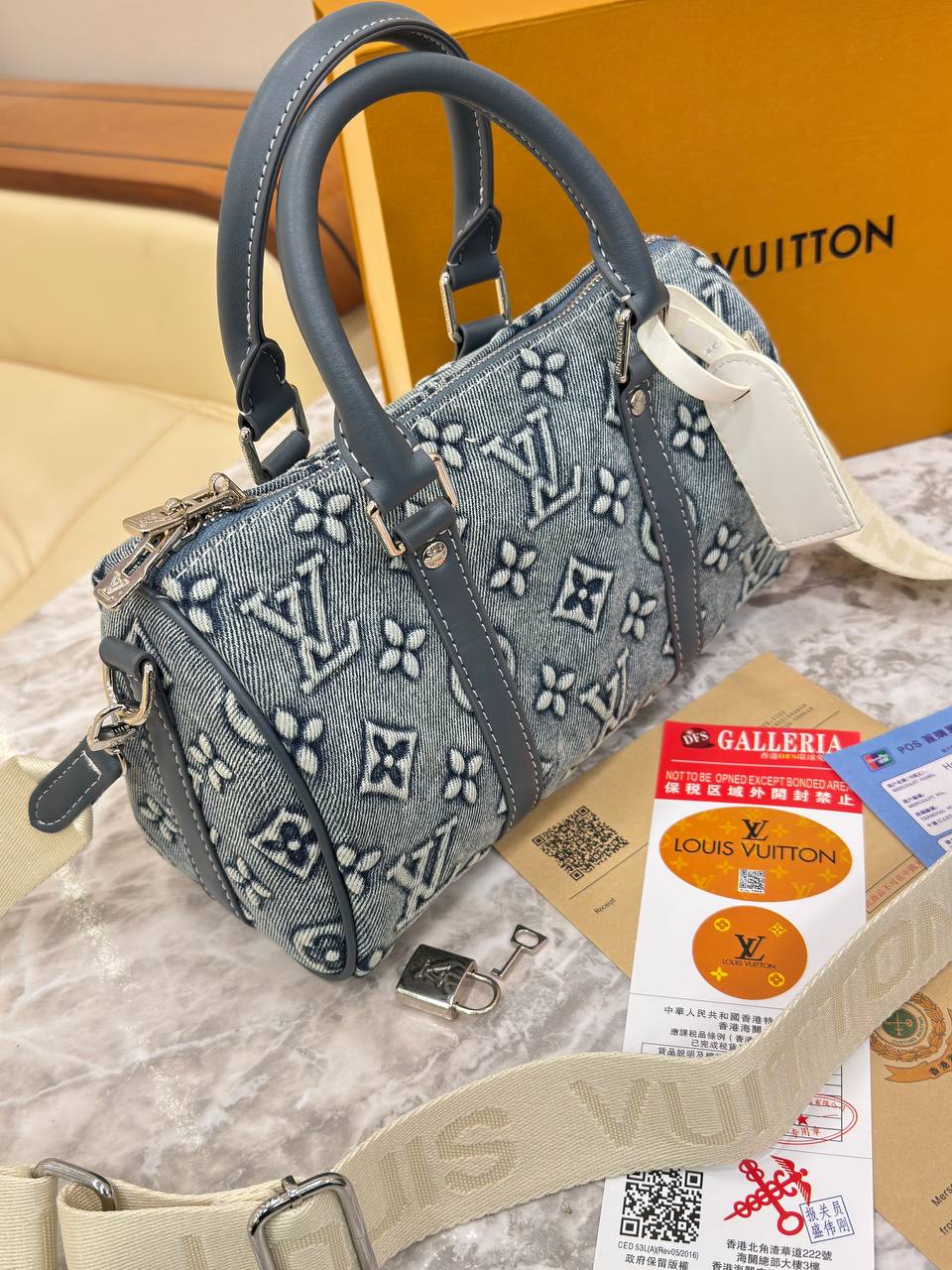 Louis Vuitton Speedy Bandoulière 25 in Jacquard Denim