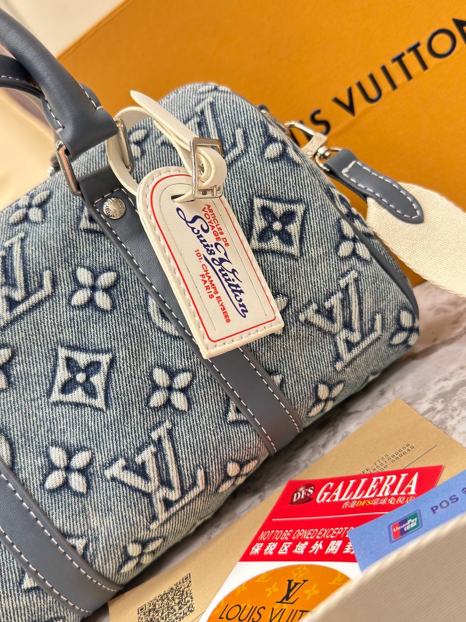 Louis Vuitton Speedy Bandoulière 25 in Jacquard Denim