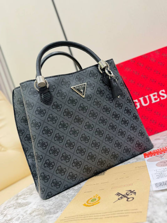 Guess Noelle Logo Print Satchel Tote Bag