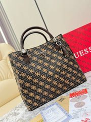 Guess Noelle Logo Print Satchel Tote Bag