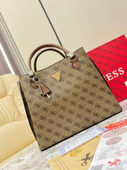 Guess Noelle Logo Print Satchel Tote Bag
